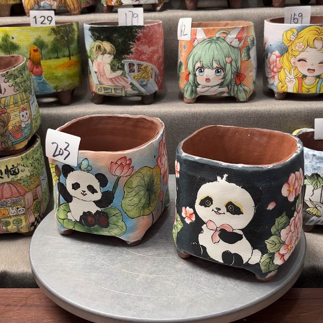 紫砂花盆两只福利