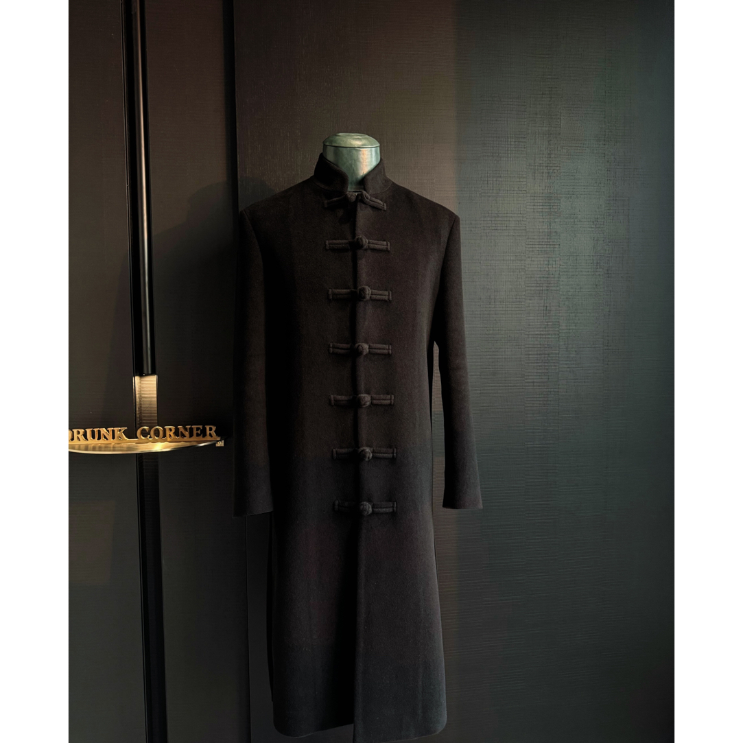 【福利款】DRUNKCORNER 新中式立领侧开衩大衣中国风毛呢秋冬立领