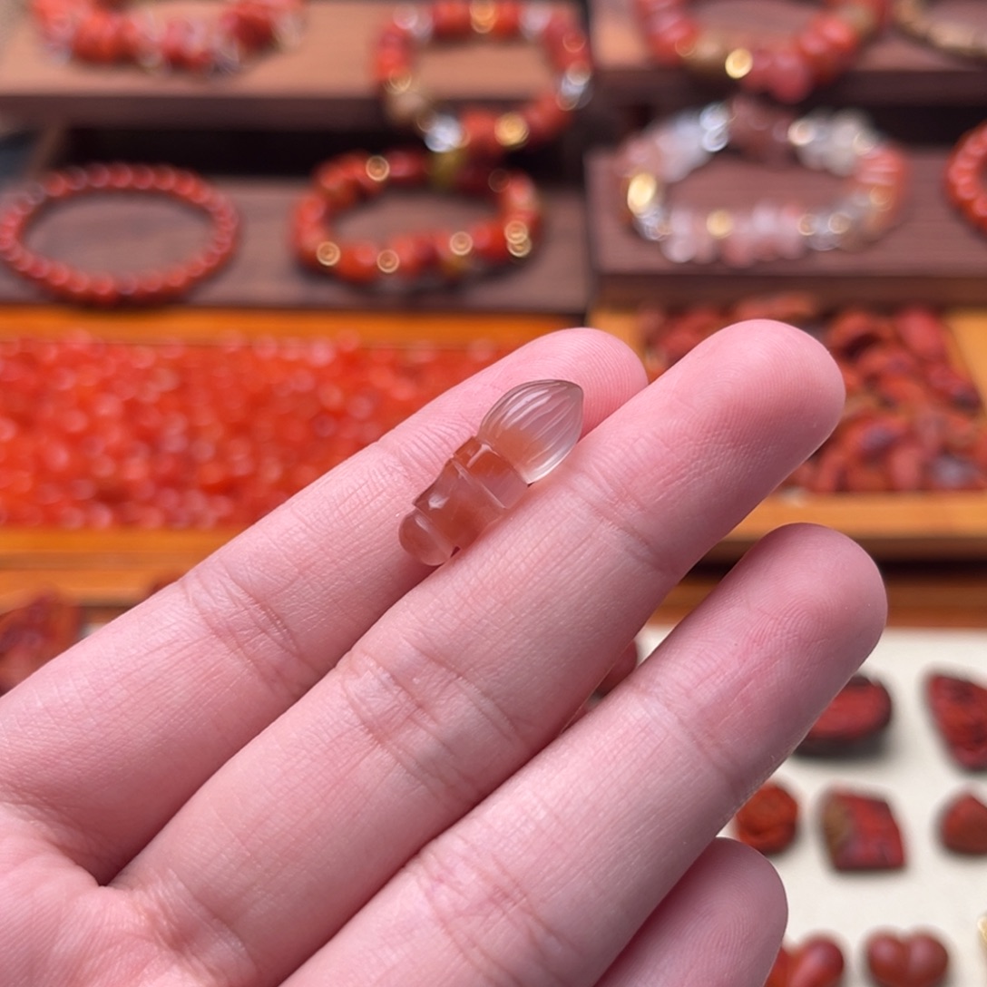 南红玛瑙南红未镶嵌10冰飘毛笔