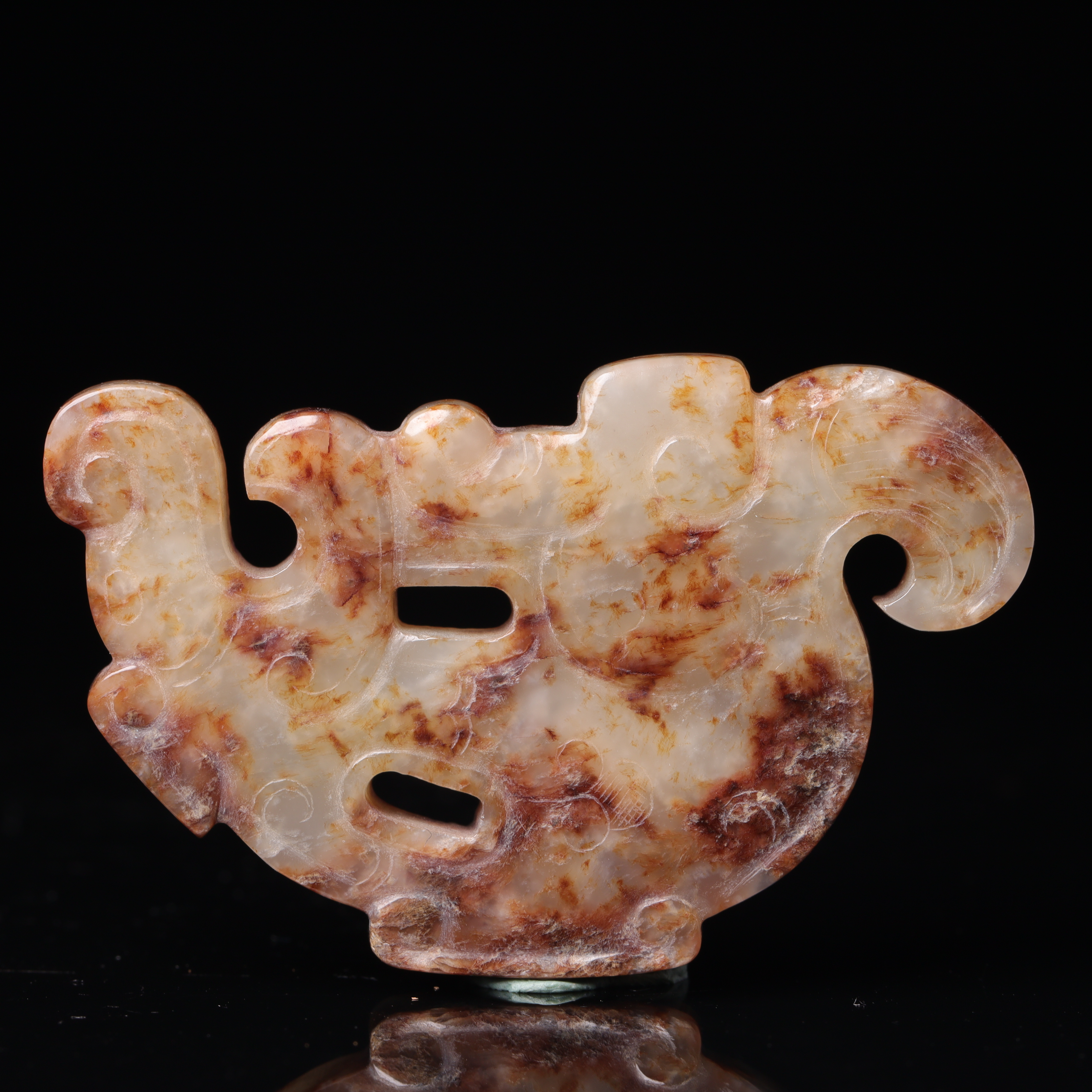 明代和田玉龙纹佩-NX