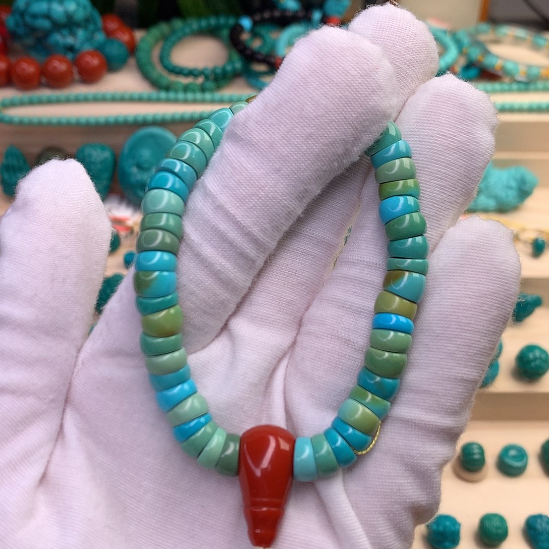 绿松石珠宝半成品未镶嵌