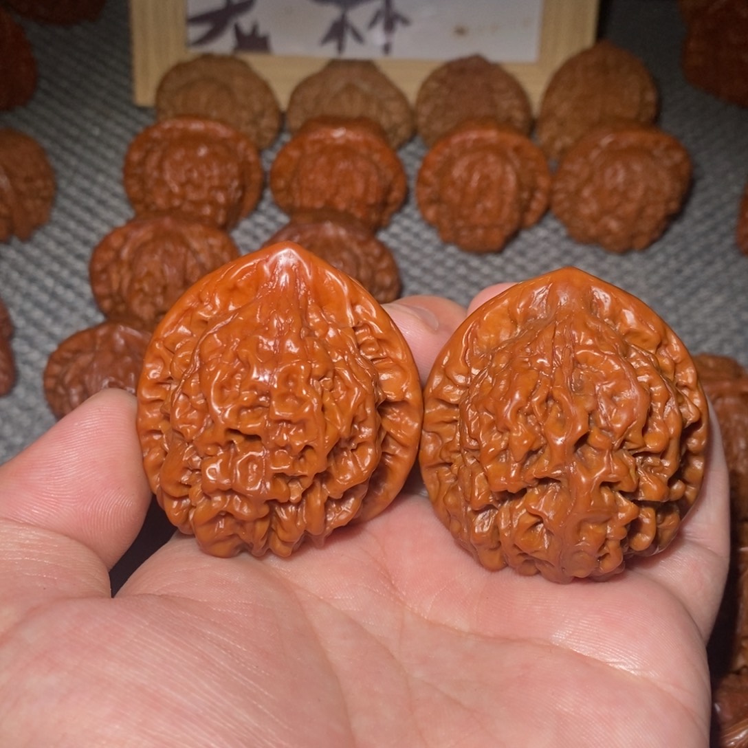 文玩核桃把件46官帽