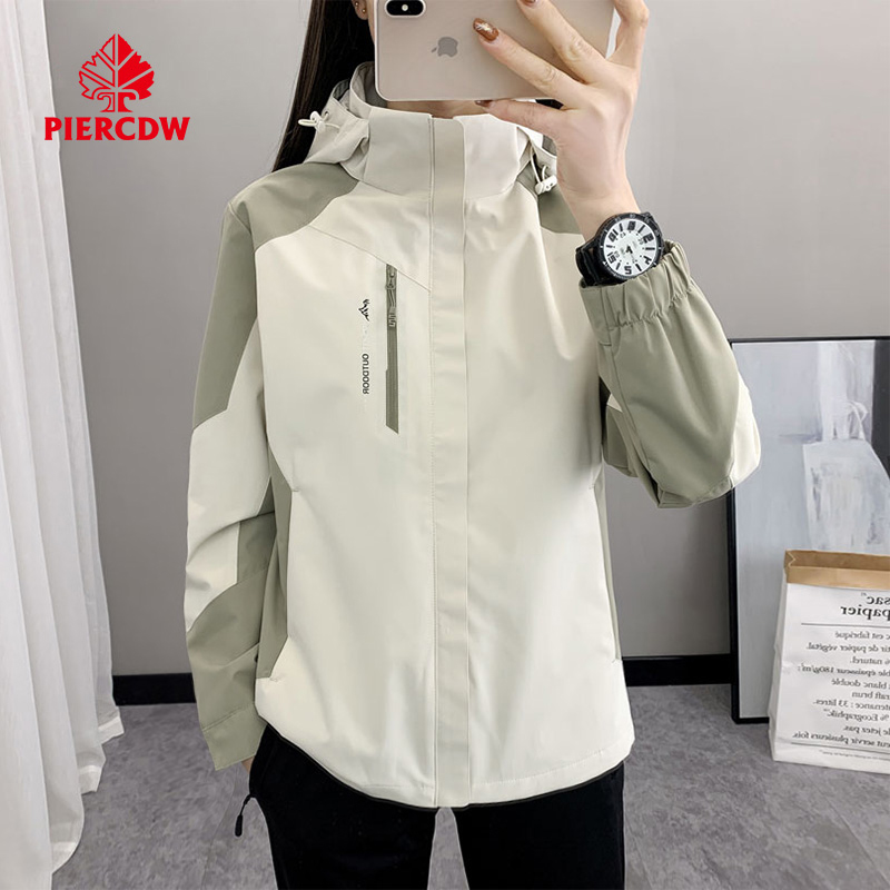 『PIERCDW帕瑞萨』户外冲锋衣女春秋季2025新款透气防风登山外套男