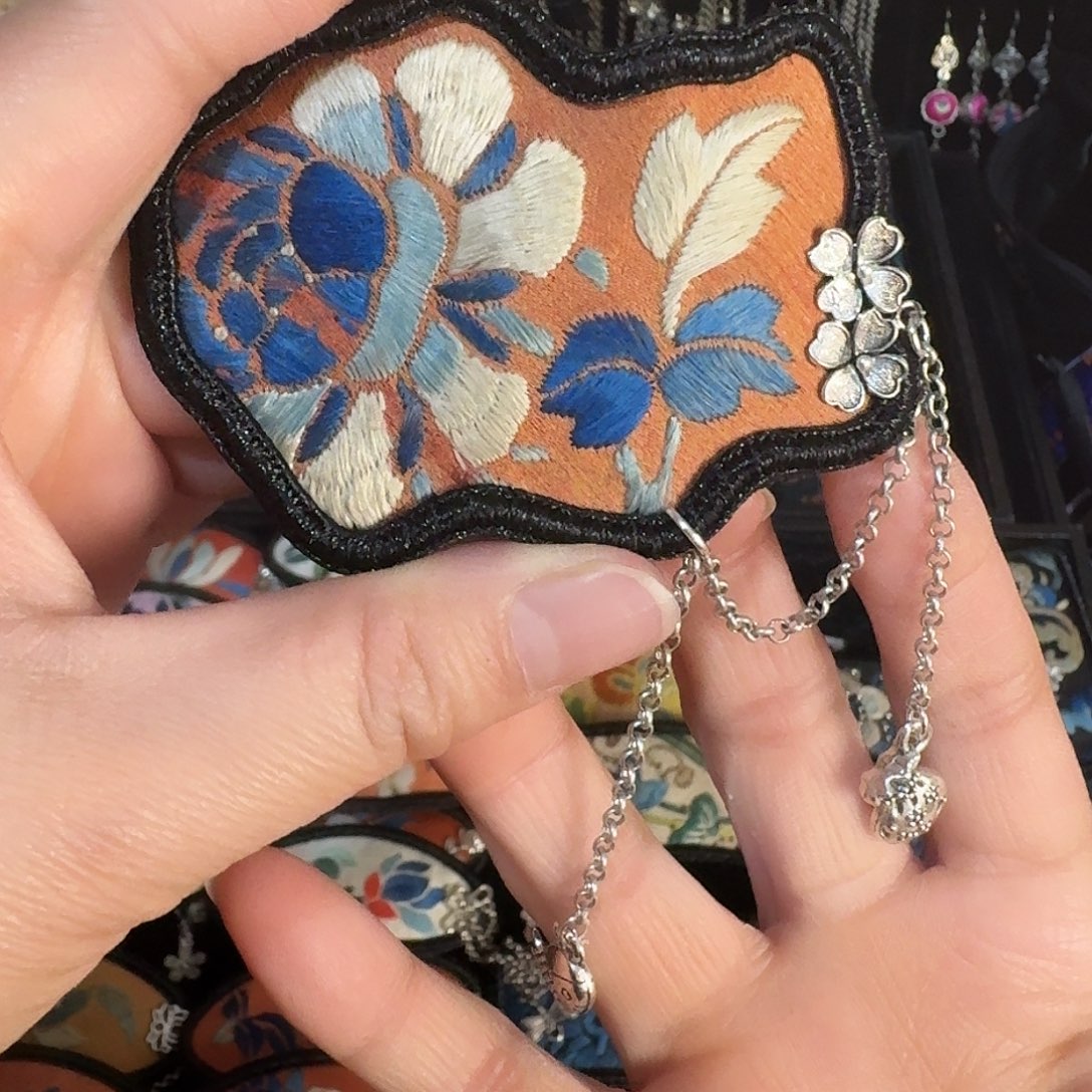 刺绣民族风刺绣老绣发夹