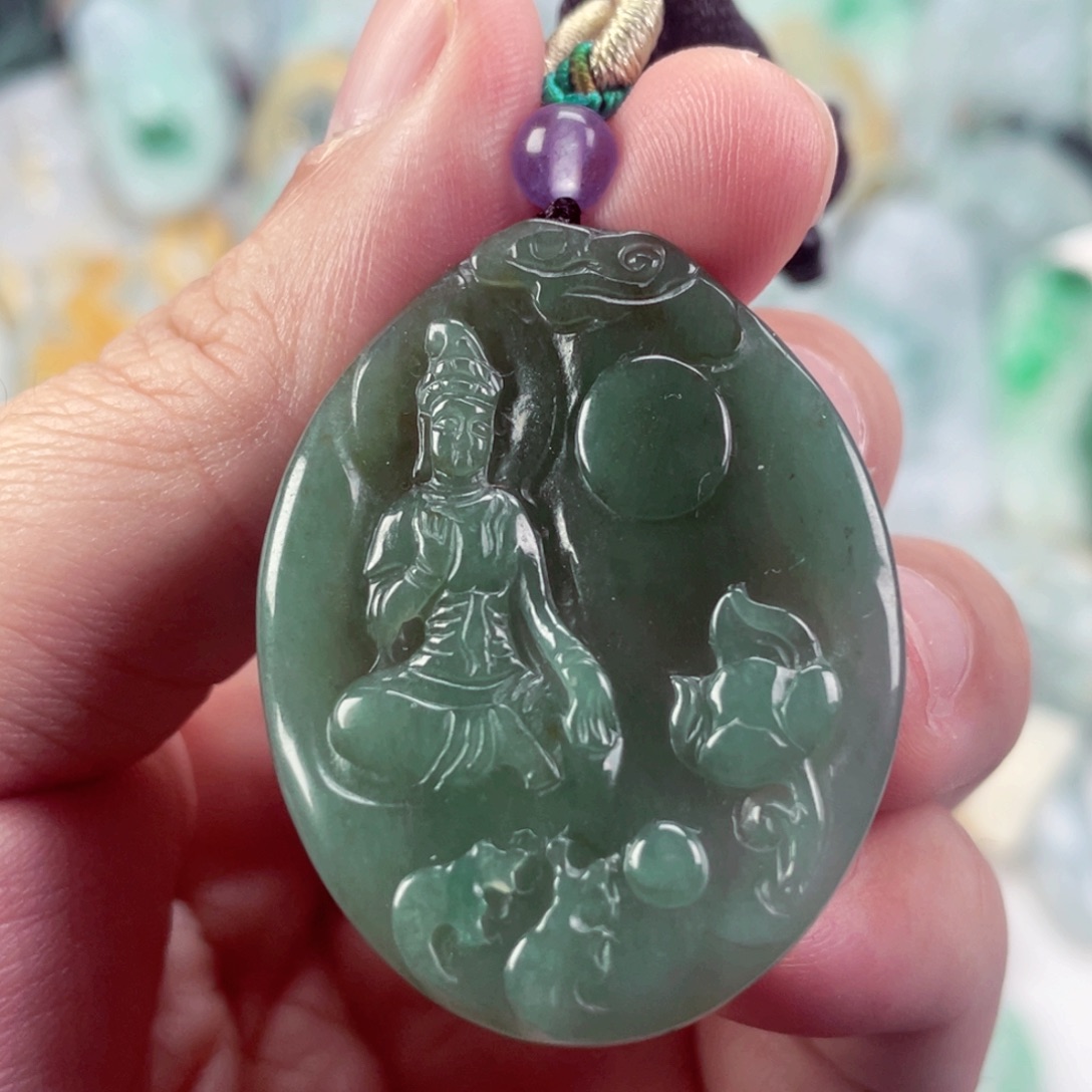 翡翠未镶嵌吊坠(不含链)