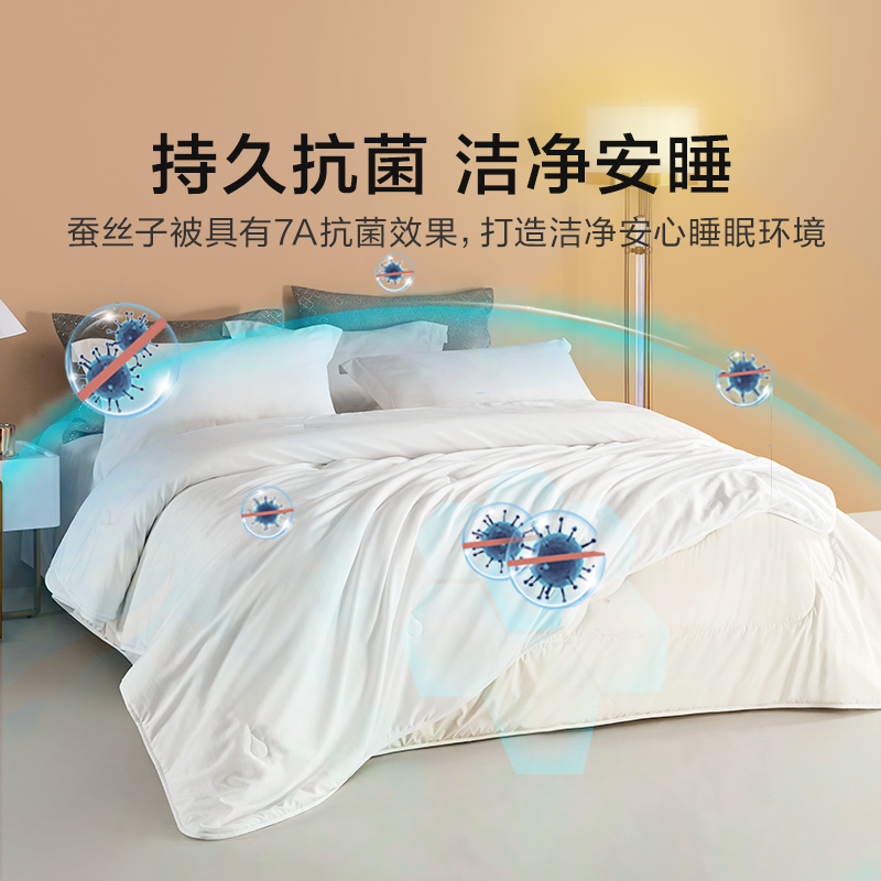 罗莱家纺羊毛被抗菌蚕丝被羊毛被二合一子母被加厚保暖冬被芯婚庆