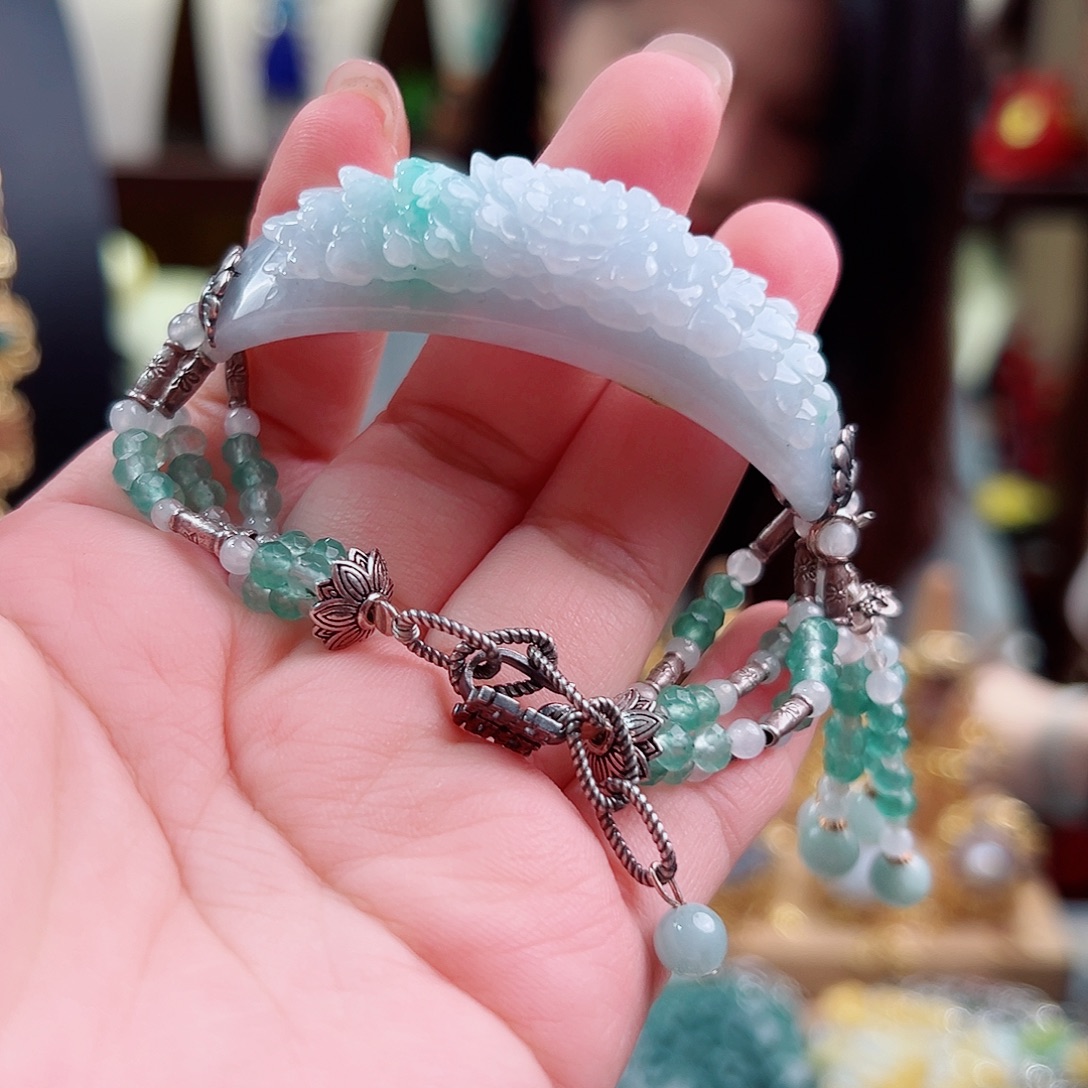 未镶嵌翡翠手链国风