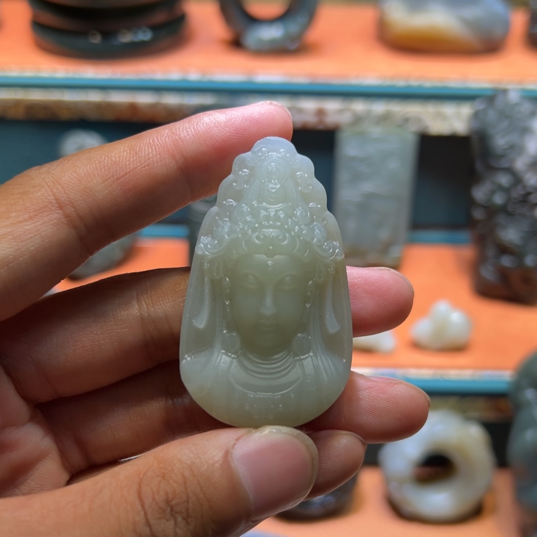 和田玉未镶嵌挂件