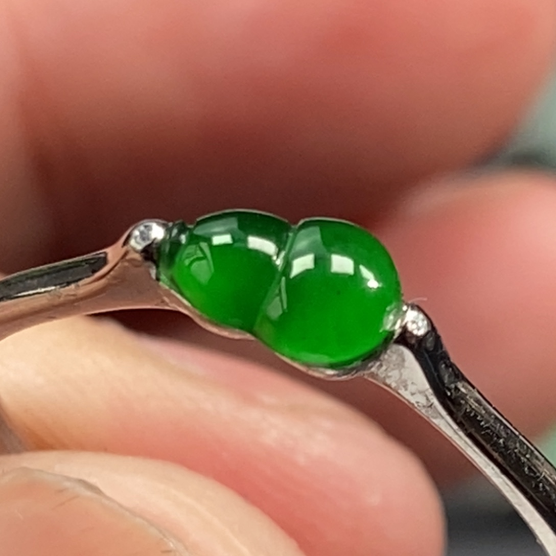 翡翠银S925镶嵌戒指