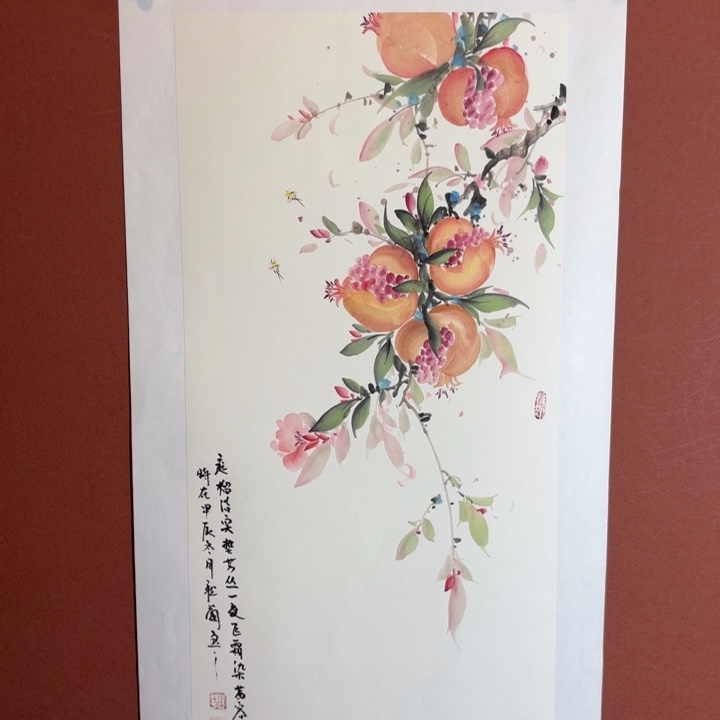 国画听兰老师花鸟