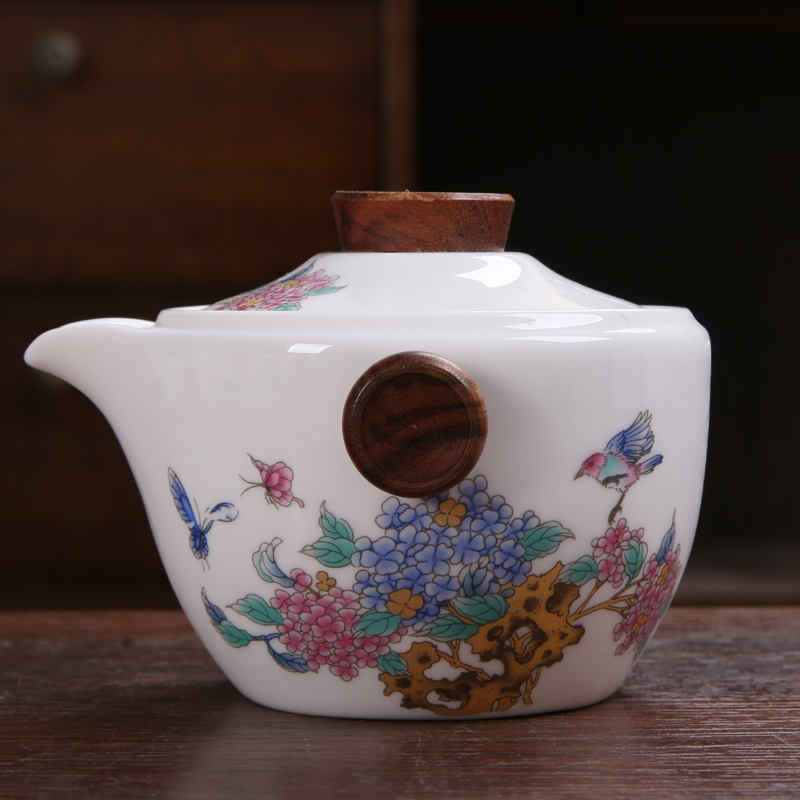 羊脂玉德化白瓷茶壶大号不烫手泡茶壶陶瓷功夫茶具家用手工过滤壶