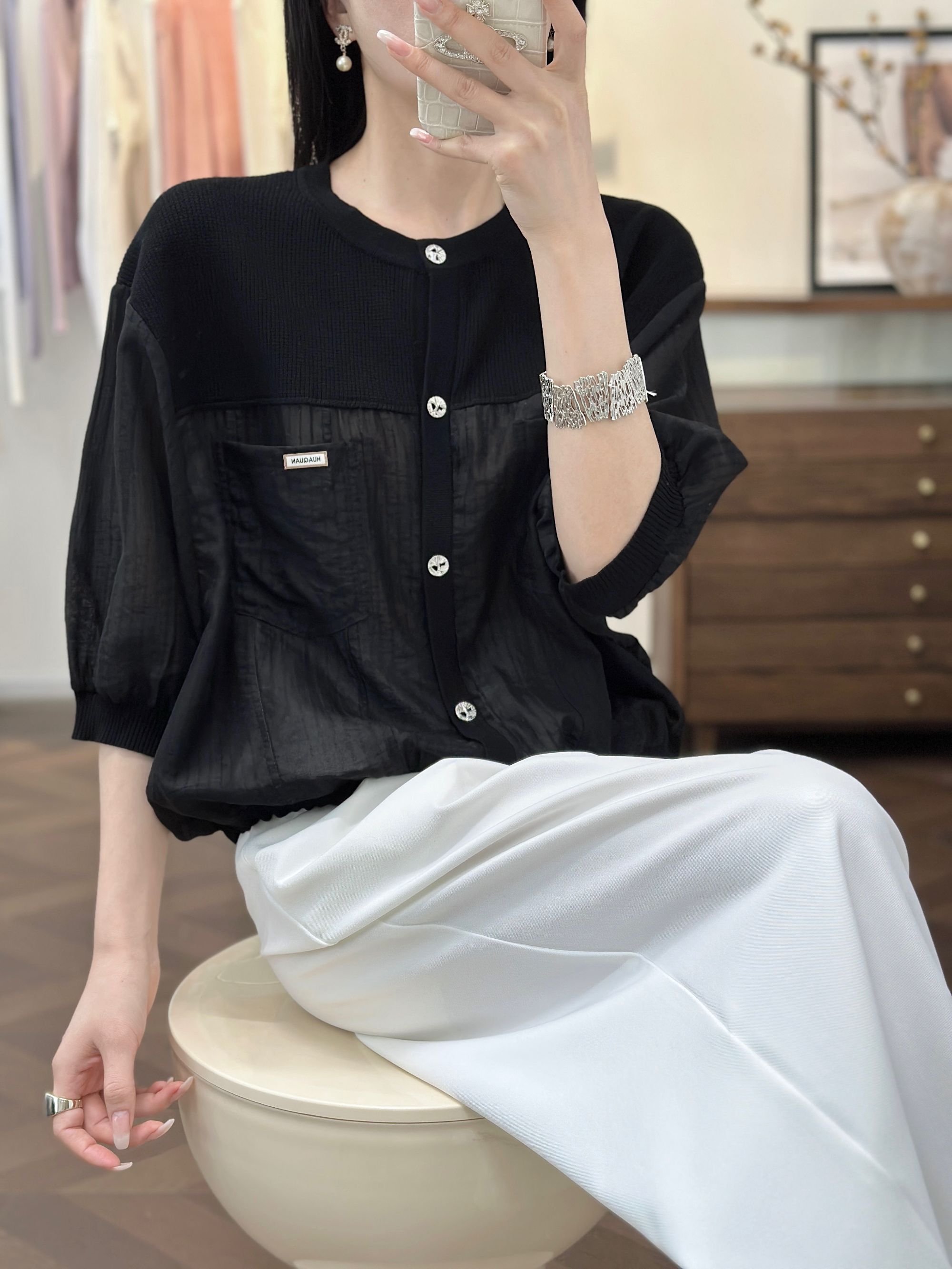 0521-17  女款休闲气质针织衫  XJ  3582