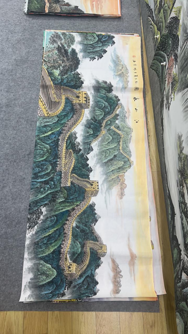 《江山永固》 画芯尺寸：180cm*70cm山水画客厅办公室挂画