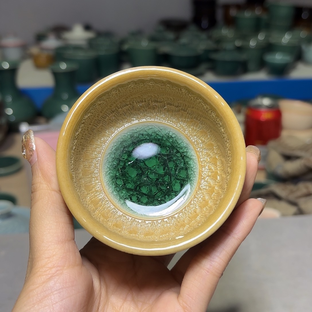 龙泉云间青瓷小米茶器