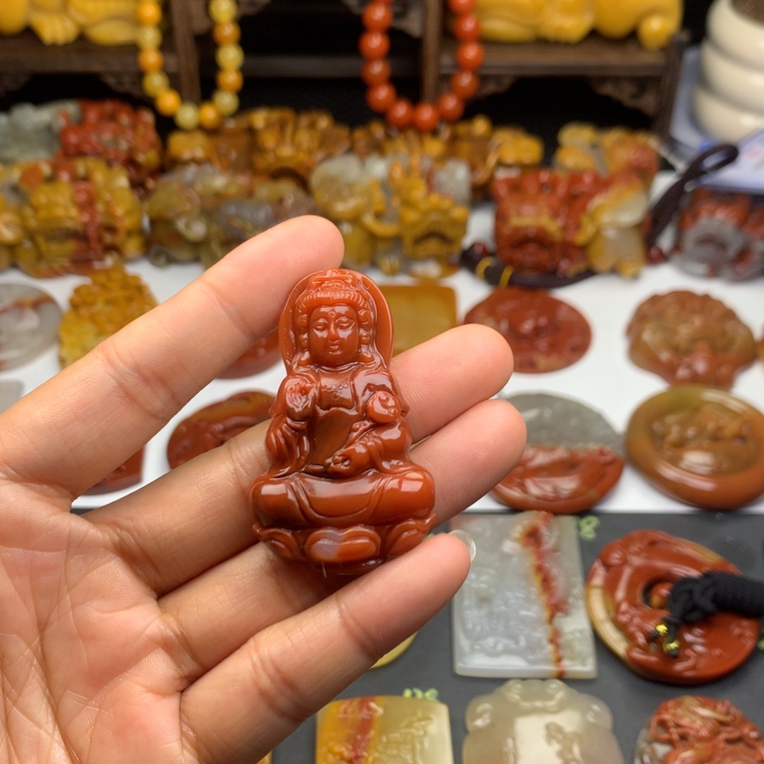 石英质玉（黄龙玉）挂件未镶嵌