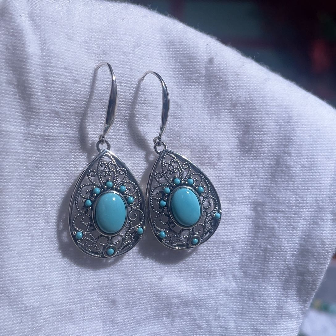 绿松石配饰银S925镶嵌