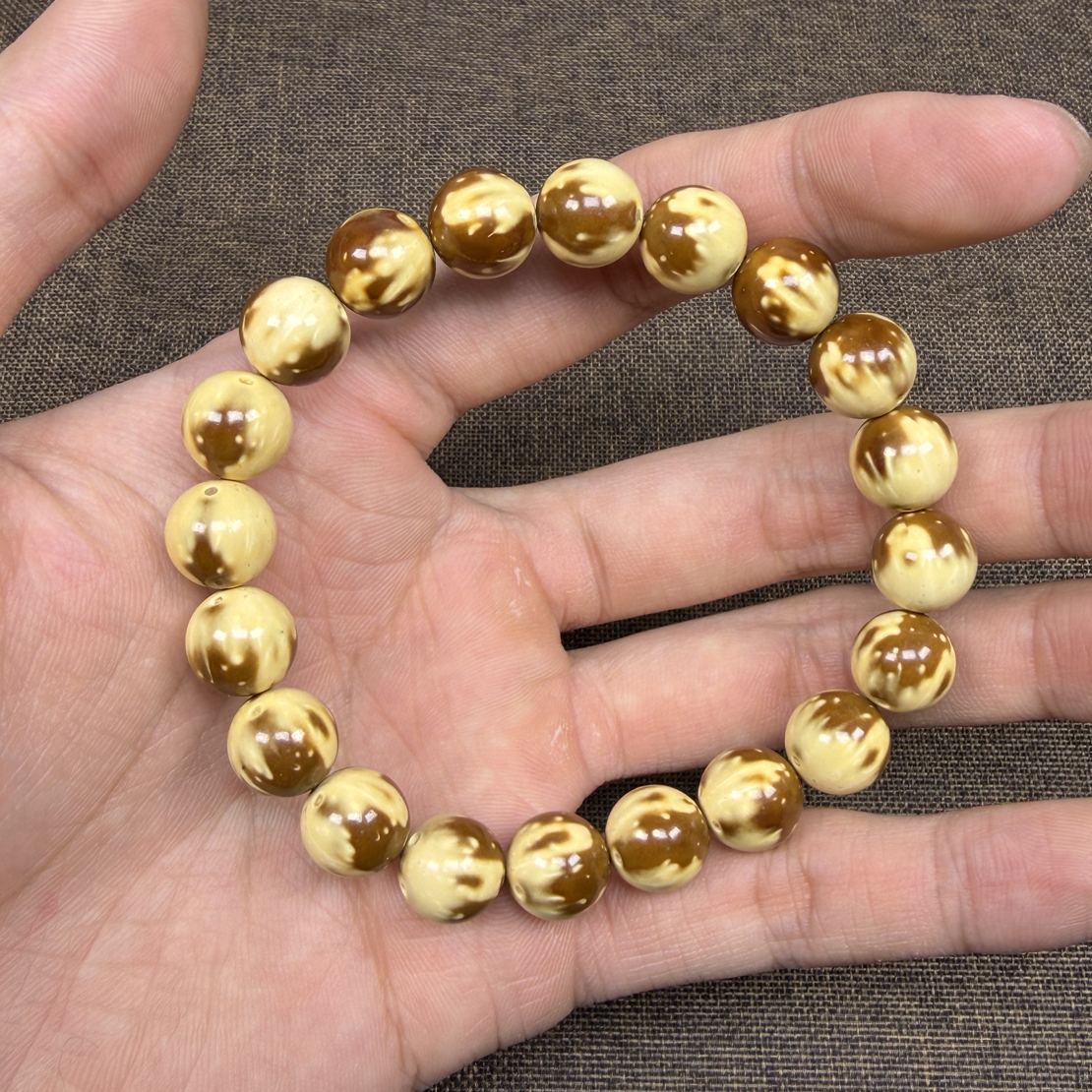 花皮紫金鼠精品原生态无科技文玩手串10.5mm