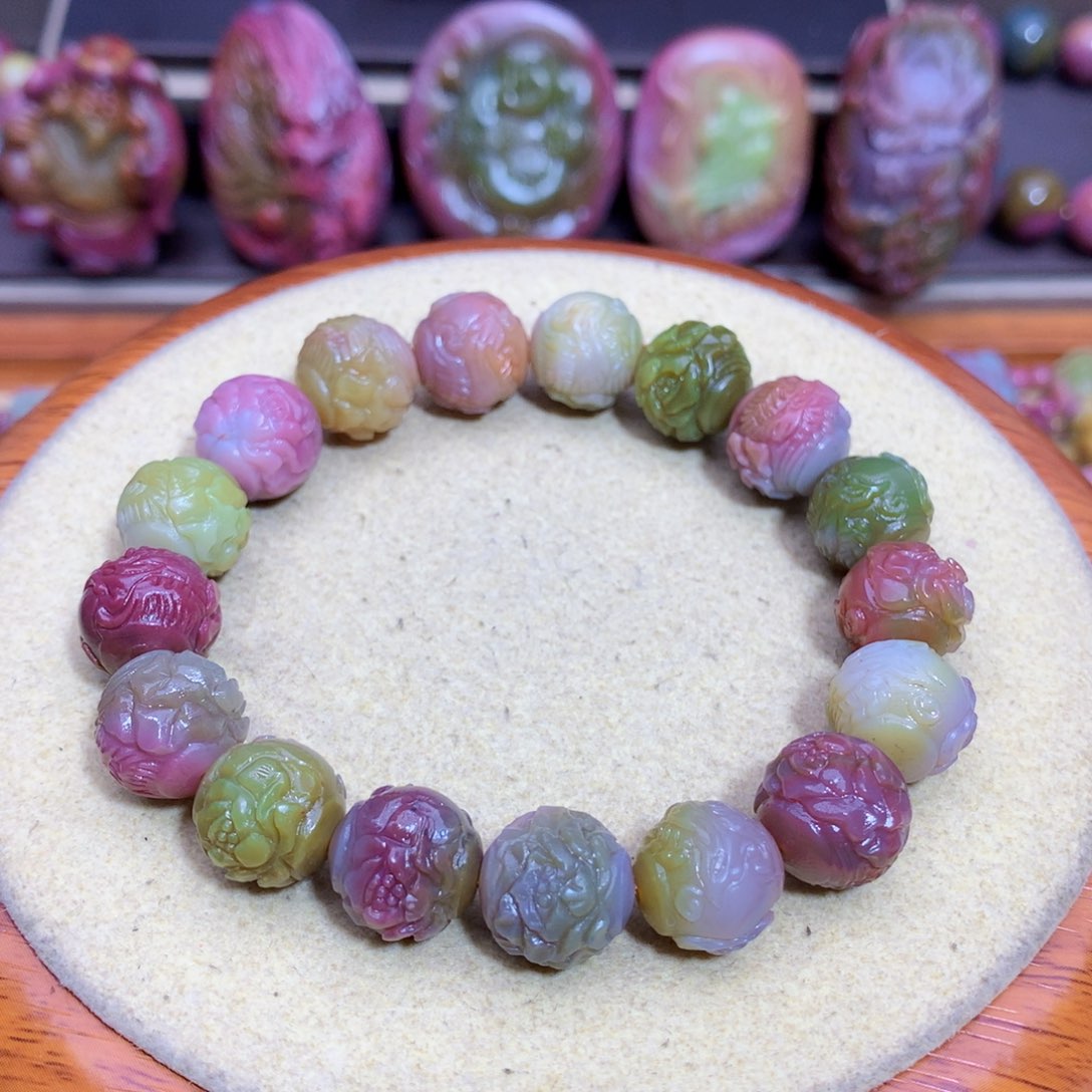 玛瑙手链未镶嵌盐源