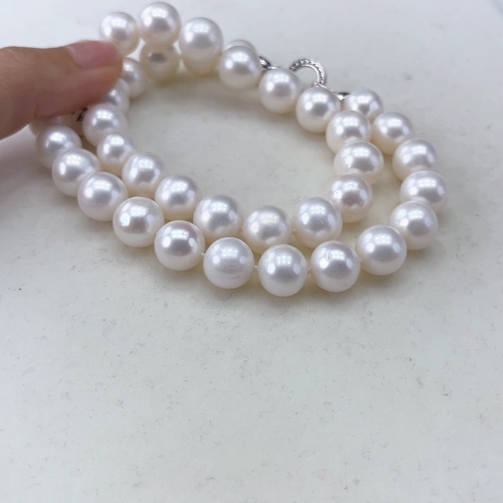 淡水珍珠颈饰银S925镶嵌11➕冷白高品