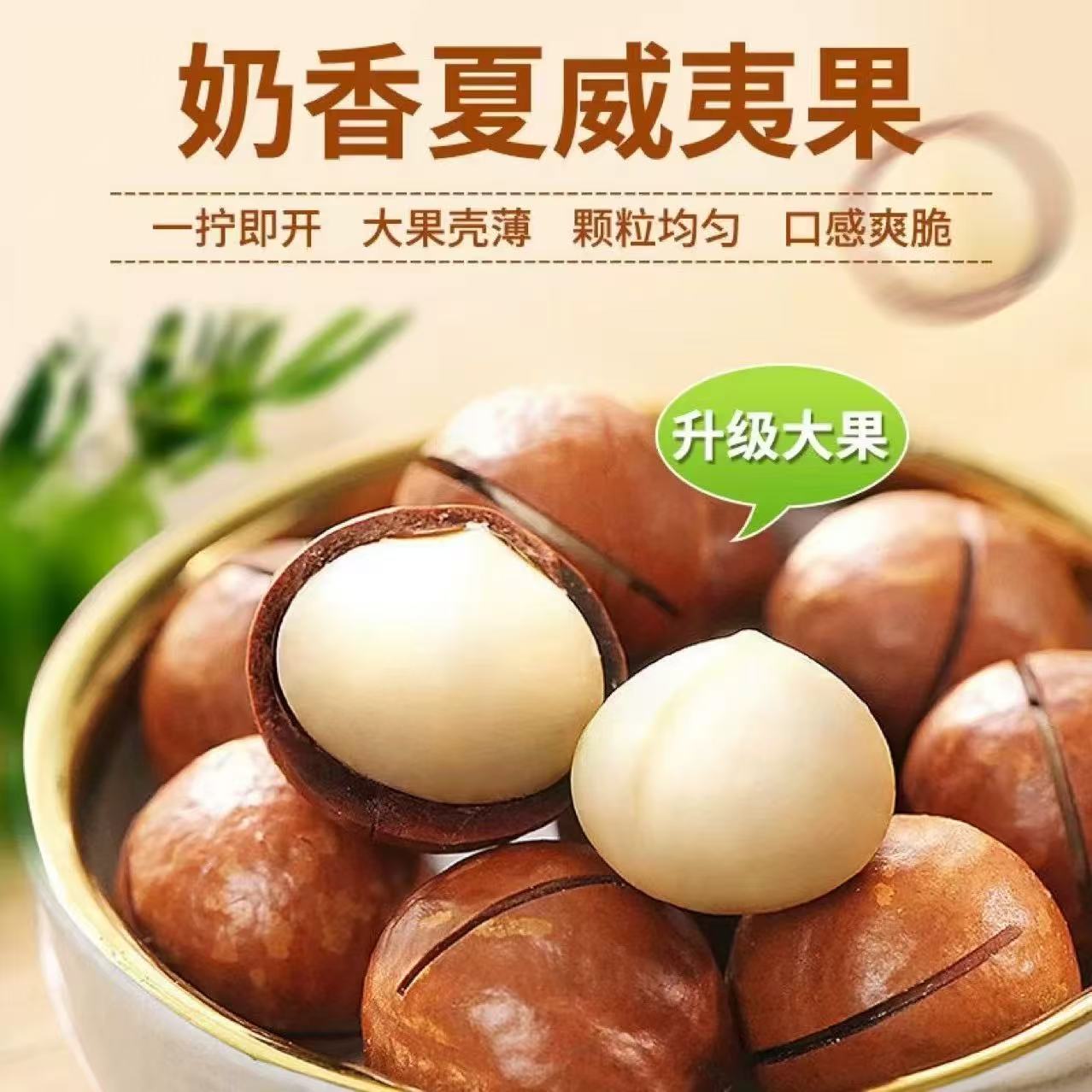 允礼夏威夷果新货大颗粒奶油味奶香大果饱满酥脆休闲解馋零食干果