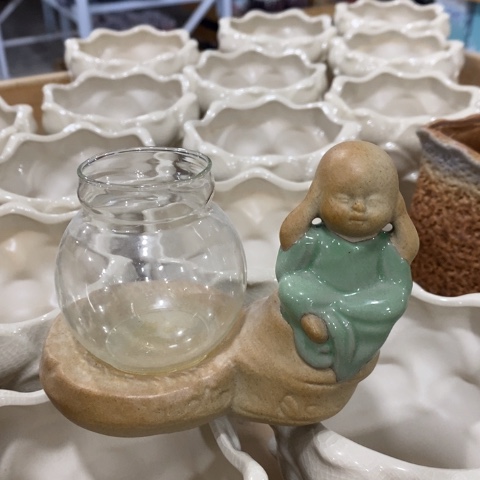 陶瓷水培绿色和尚313131333