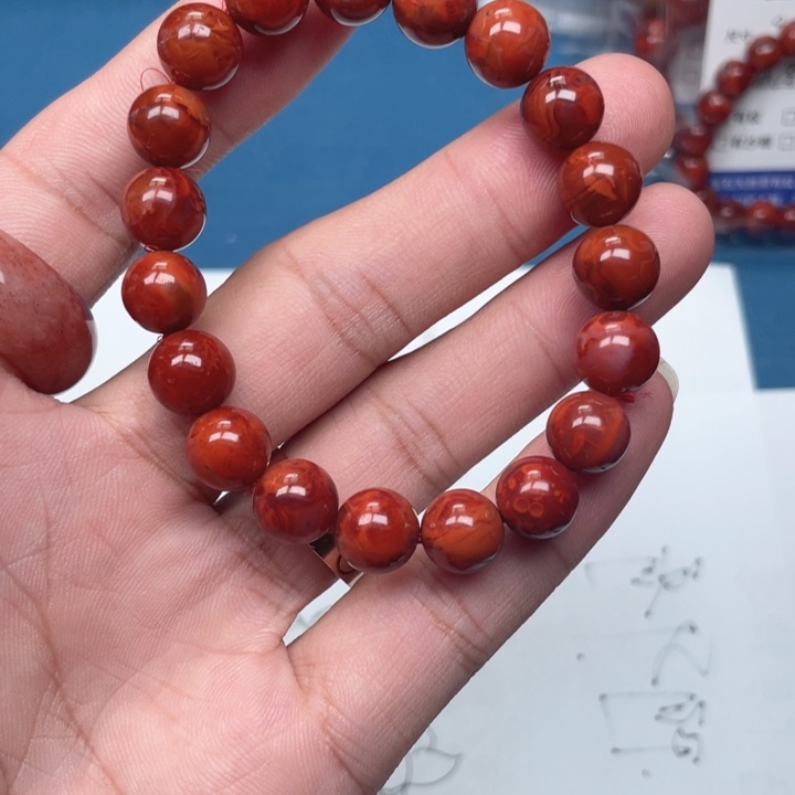 南红玛瑙未镶嵌手链