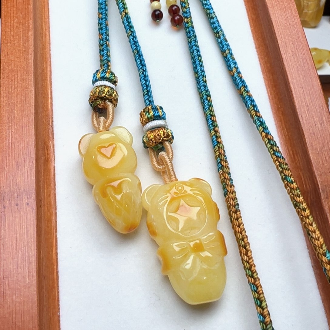 琥珀吊坠(不含链)未镶嵌