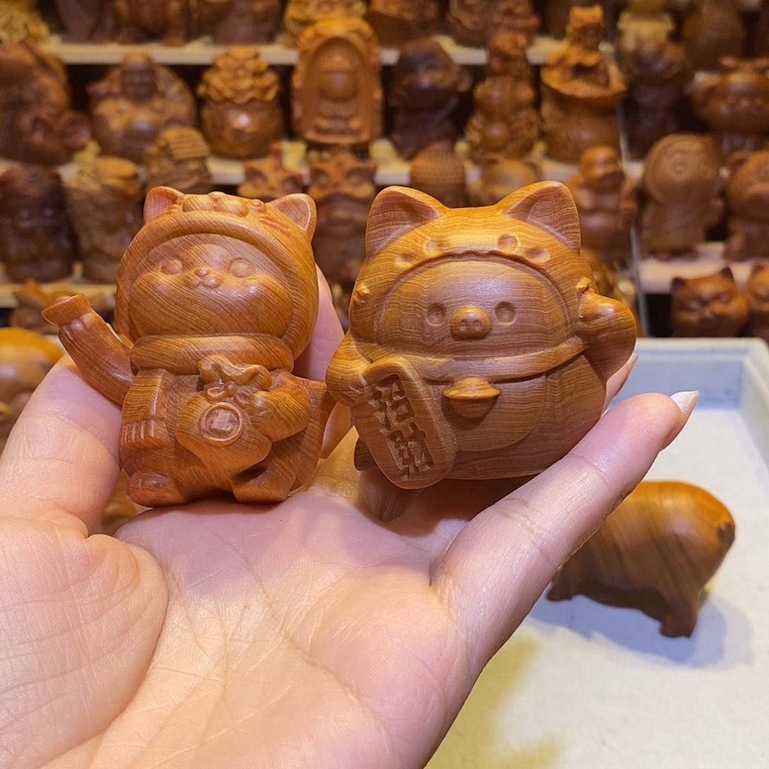 迪****木崖柏木雕手把件