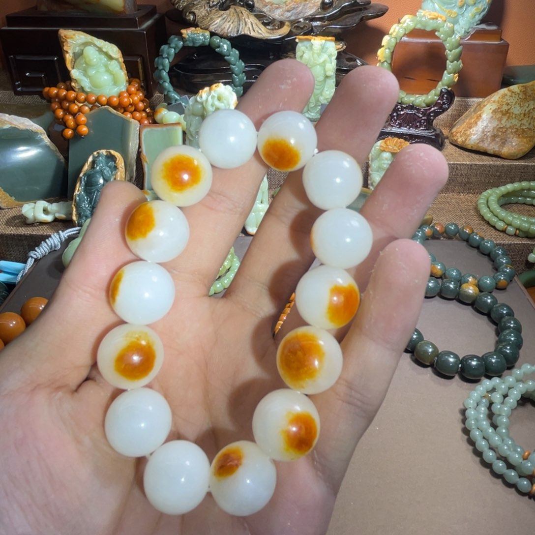 透闪石质玉手链 14未镶嵌