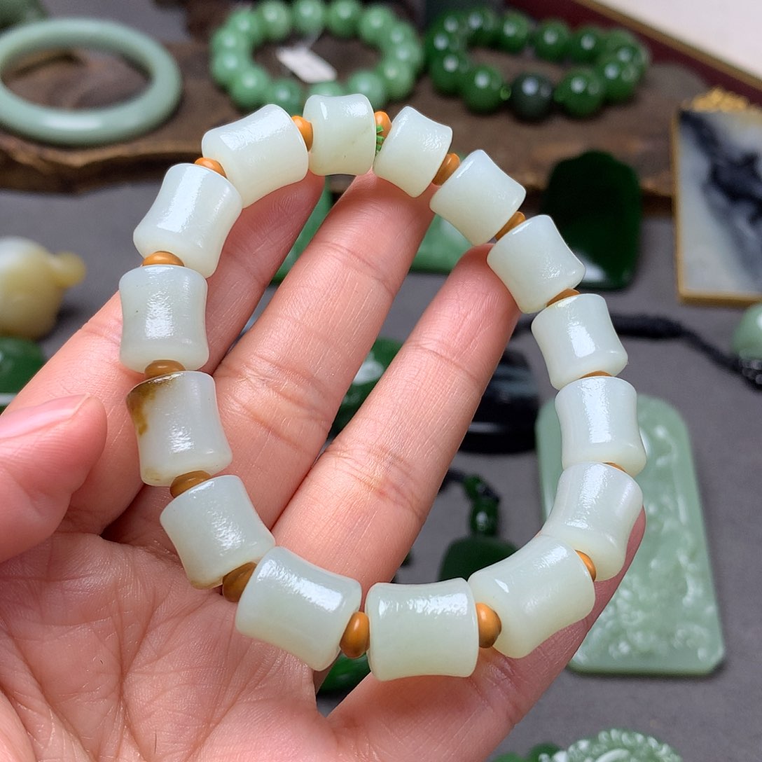 和田玉手串未镶嵌