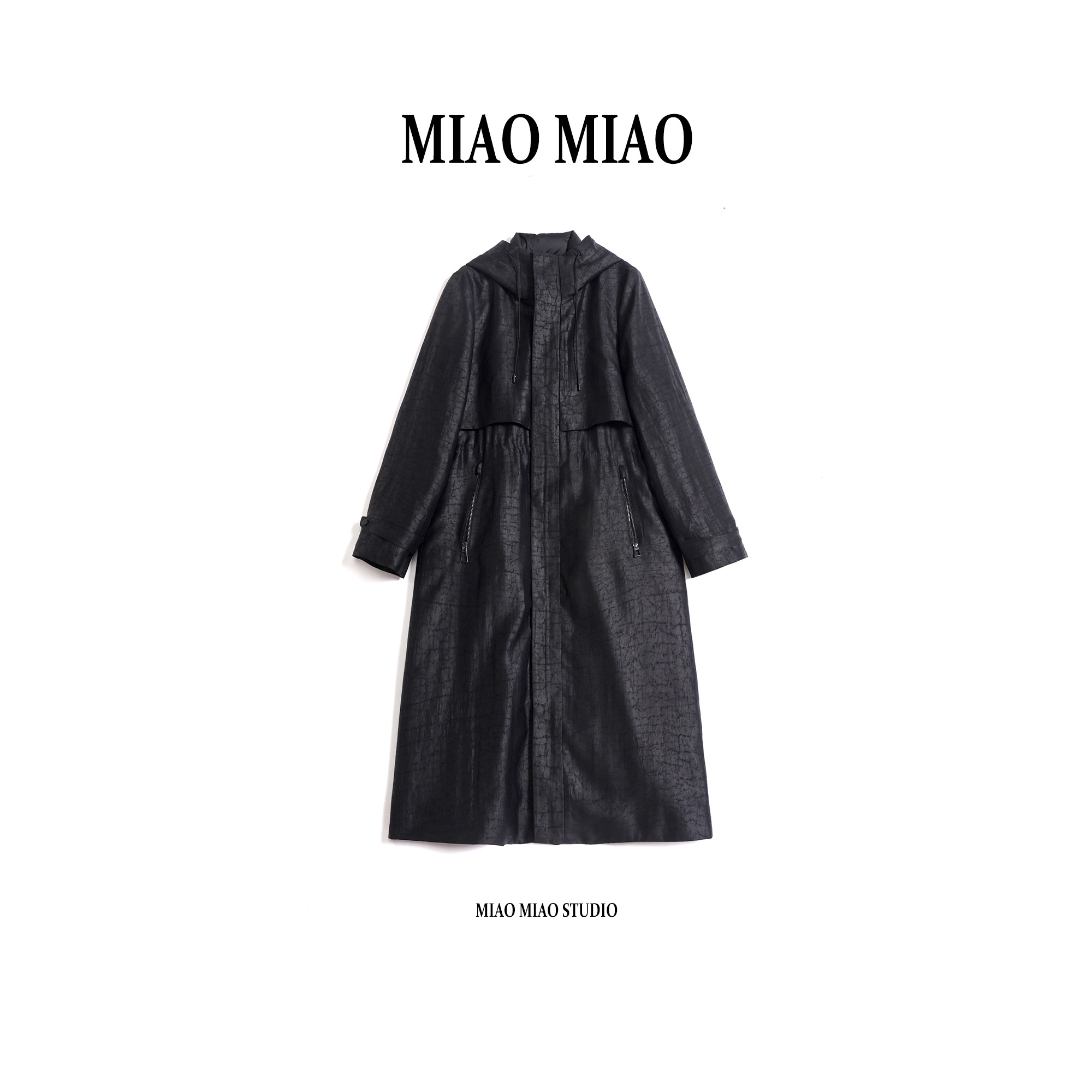 【祉菱】徐淼淼冬季穿搭三星90白鹅绒保暖缎龟香云纱鹅绒服10716