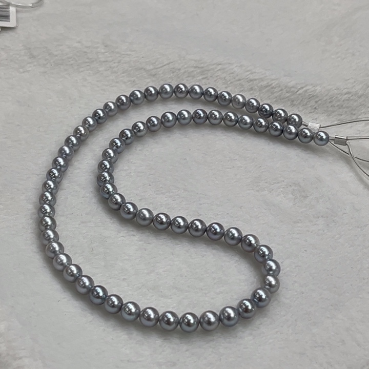 项链银S925镶嵌海水珍珠5.5-6mm