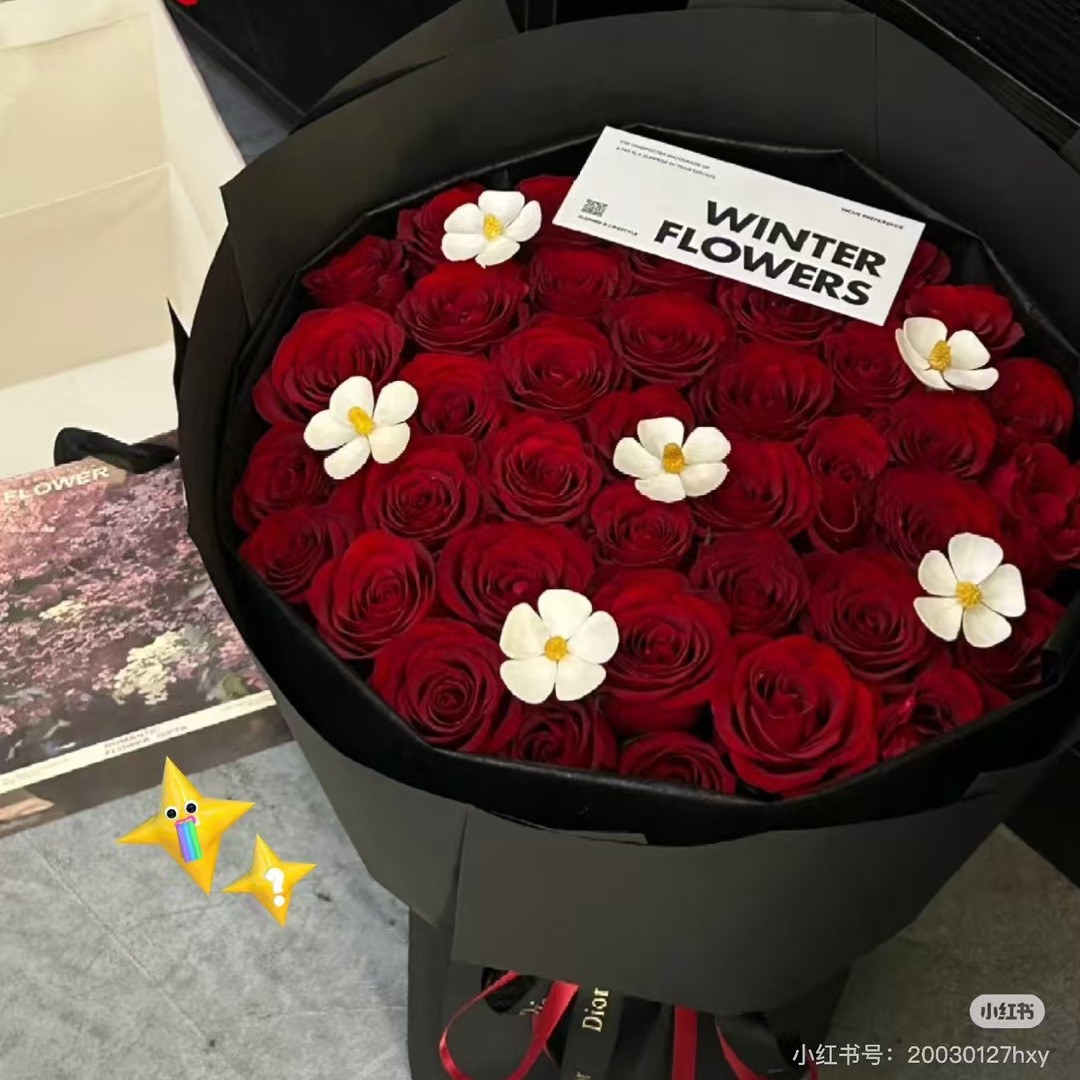 33朵红玫瑰鲜花花束同城配送表白生日礼物送女友老婆