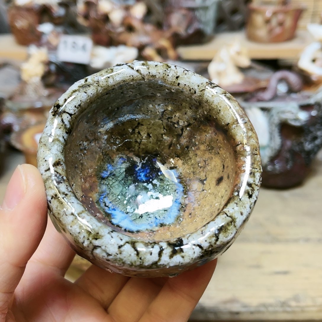 杯柴烧粗陶手捏杯