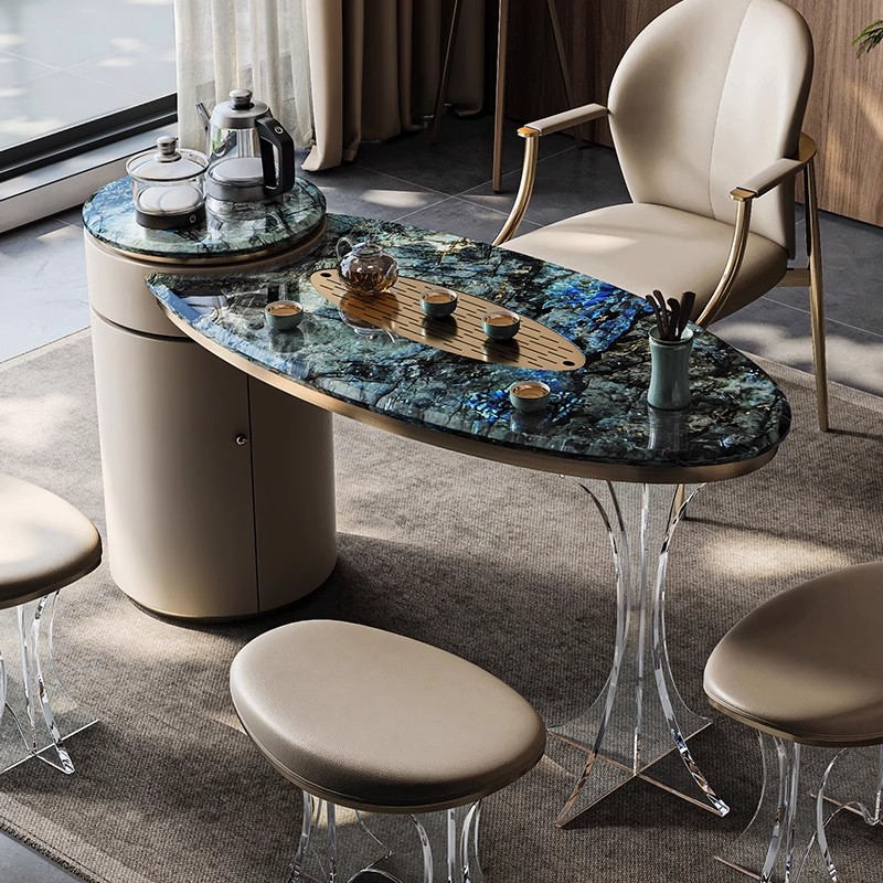 A32【合璧轩】小尺寸功夫茶台高端奢石茶台现代极简风家用茶桌