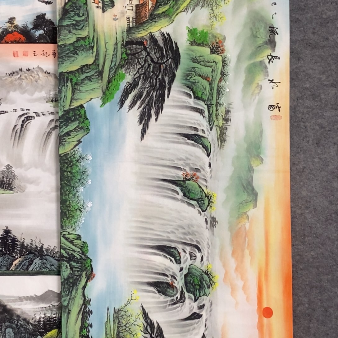 国画六尺精品手绘山水