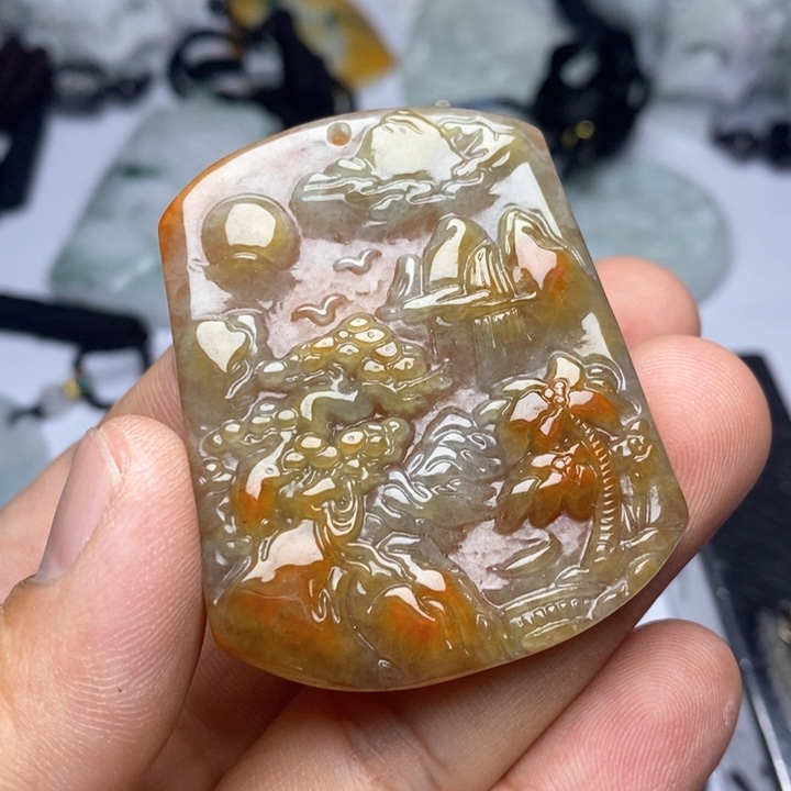 翡翠未镶嵌颈饰翡翠