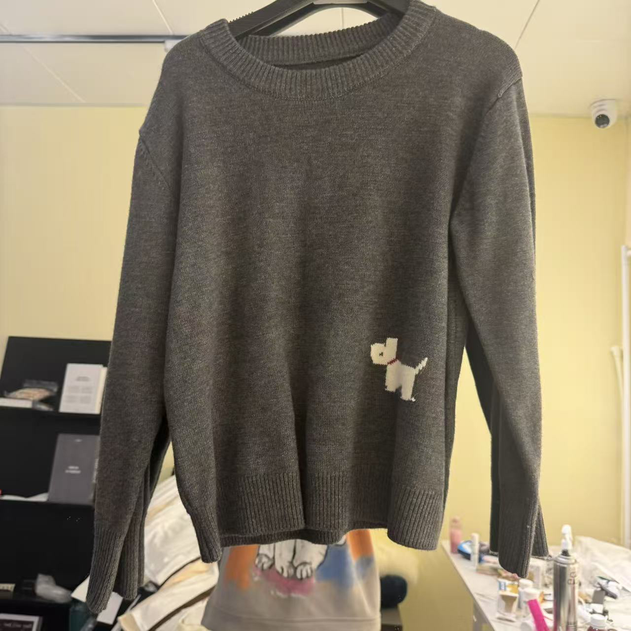 女套头款圆领宽松型毛针织衫长袖冬季极简风