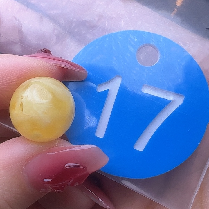 蜜蜡裸石未镶嵌 13.5mm 圆珠