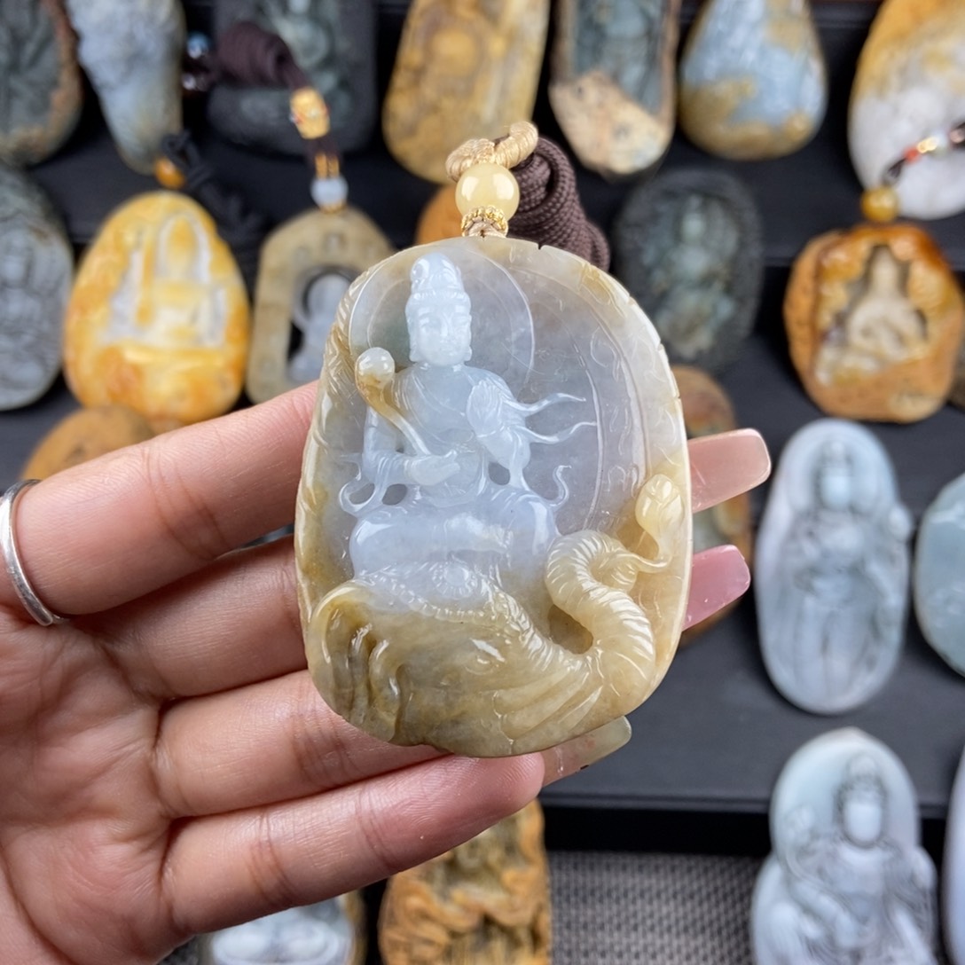 定制翡翠未镶嵌普贤