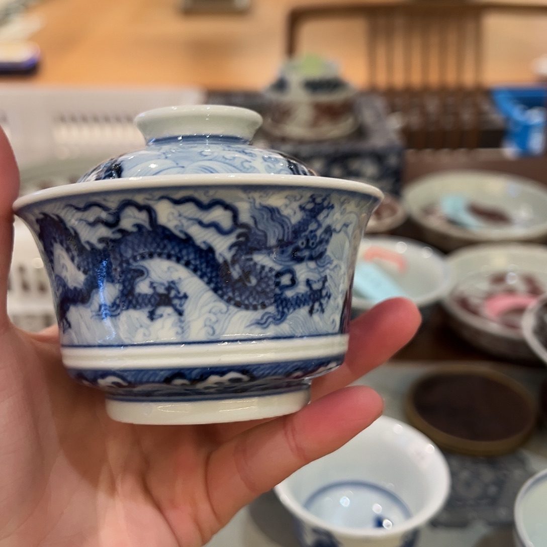 春花秋月盖碗盖碗