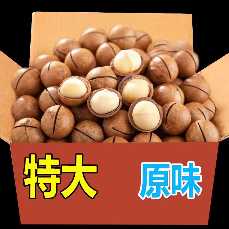 直23.【原味】【特大颗粒2.6cm+】夏威夷果孕妇坚果果仁整箱批发