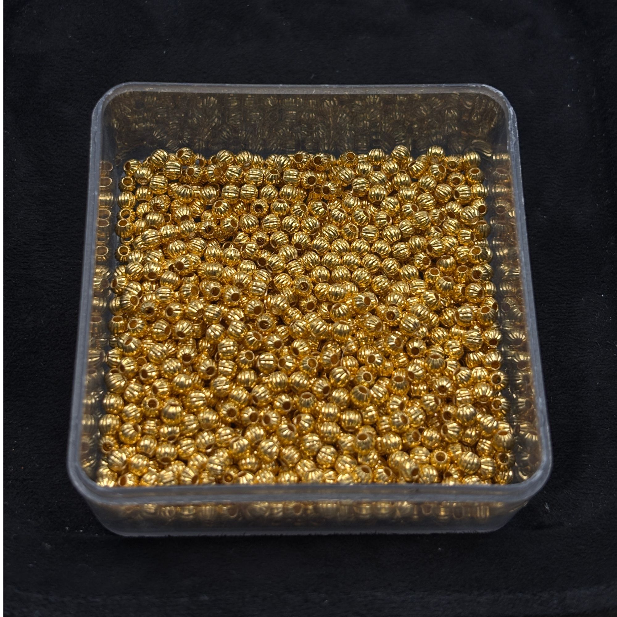 足金999素金5D硬金 3MM南瓜珠（此订单发4颗）