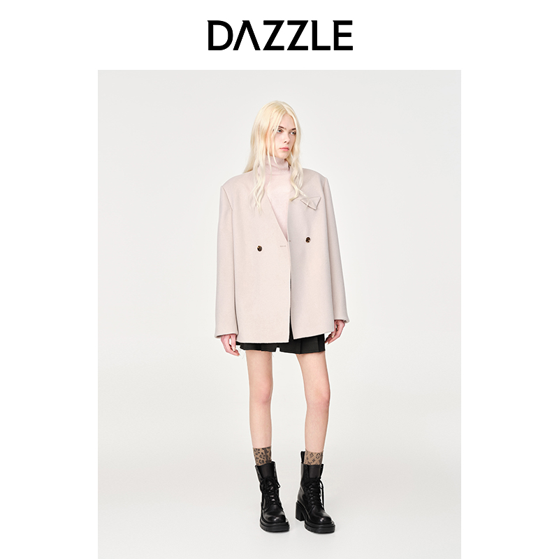DAZZLE 地素大衣秋冬季呢子大衣2E4G229