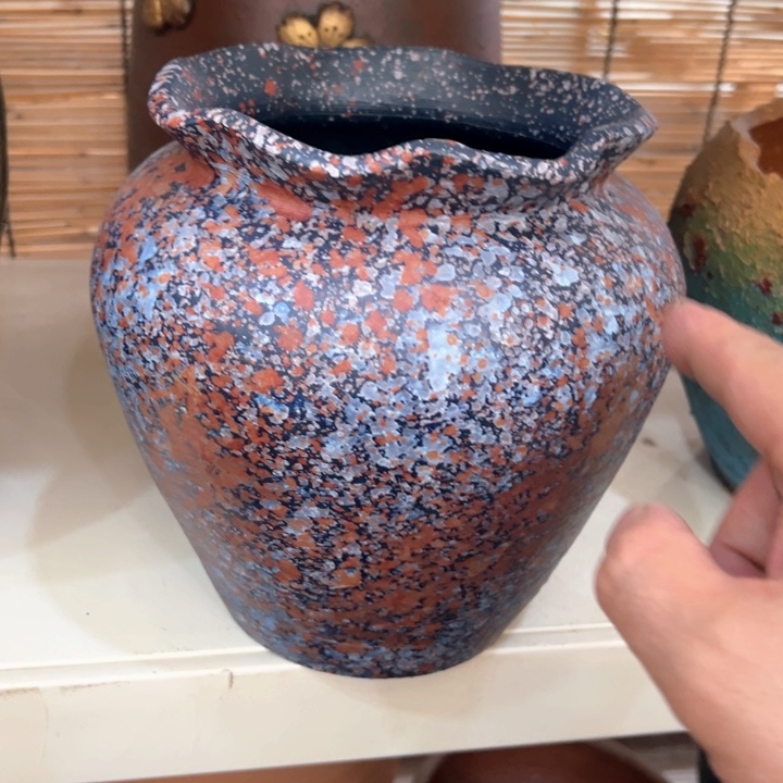 13.9-1微瑕土陶30花兰红