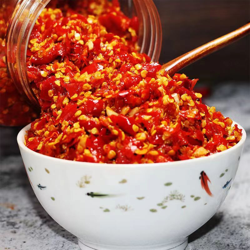 贵州糟辣椒正宗酸辣剁椒酱特辣剁椒酱蒜蓉辣椒酱香辣下饭剁辣椒