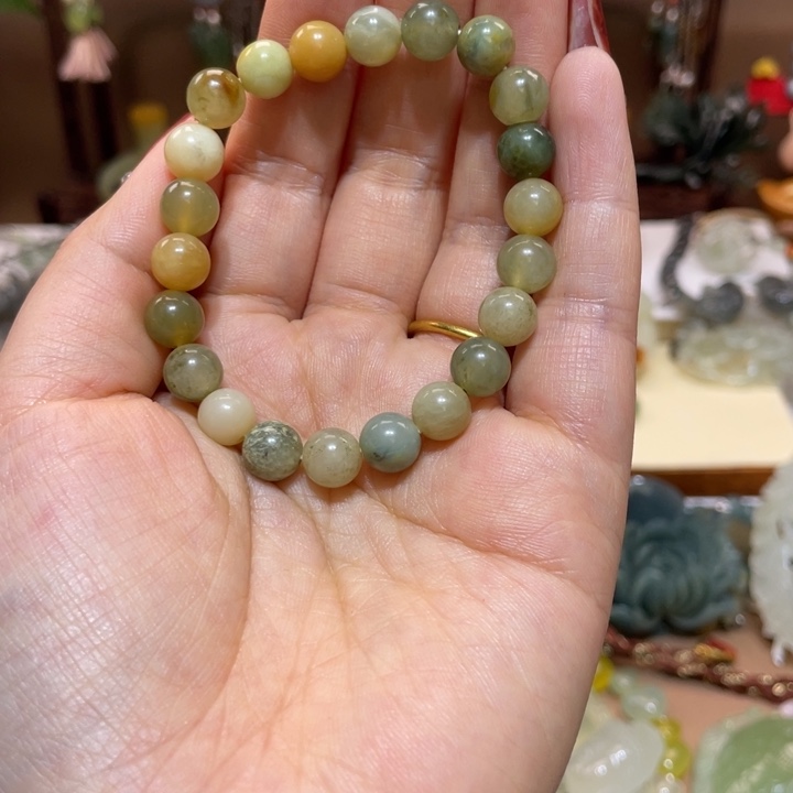 蛇纹石玉手链未镶嵌