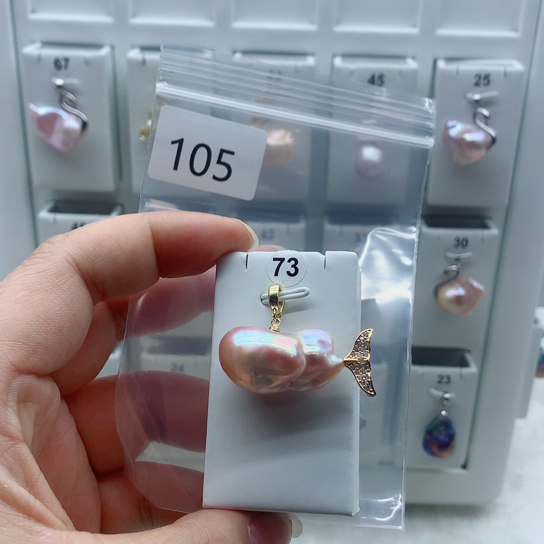 吊坠(不含链)淡水珍珠合金