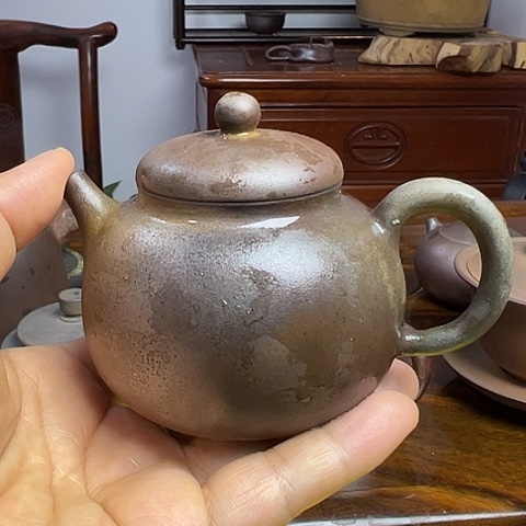 戬谷龙窑柴烧茶壶