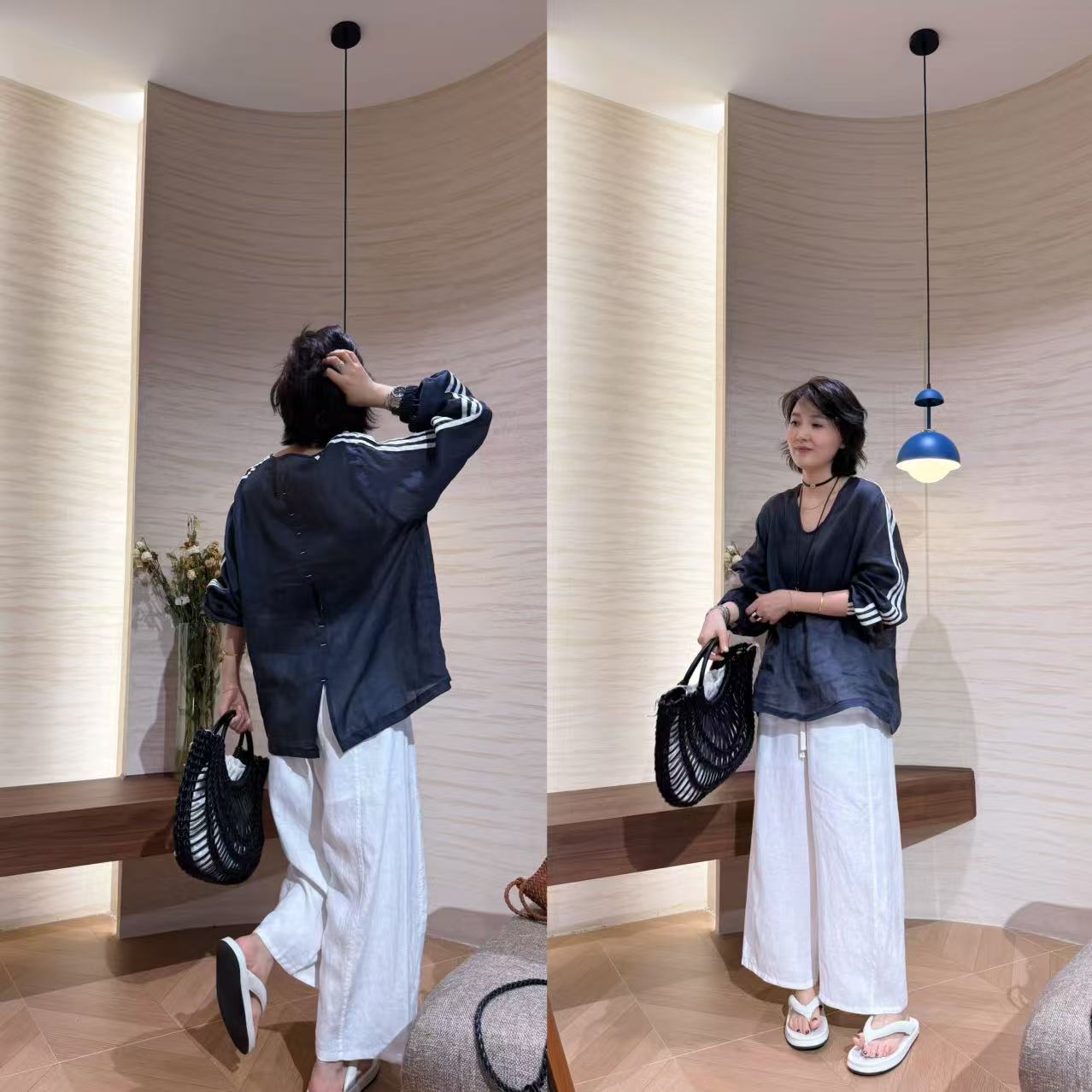 XMM.【三条杠苎麻防晒衣】时尚百搭潮流透气薄款夏季休闲MM66882611